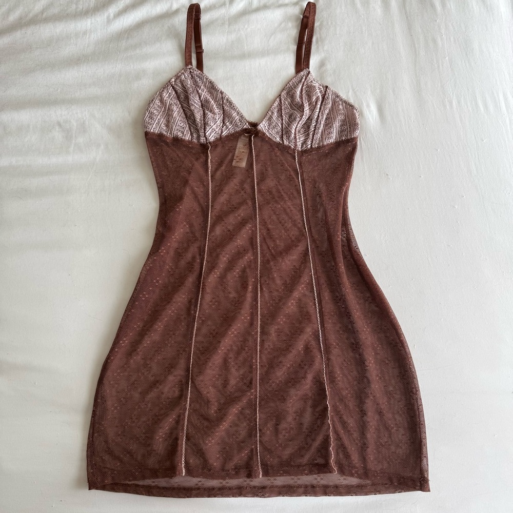 Y2K Lace Mesh Mini Dress - Picture 2 of 6